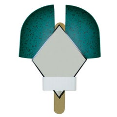 Contemporary Italian Green "Bonnet" Mirror Designed by Elena Salmistraro