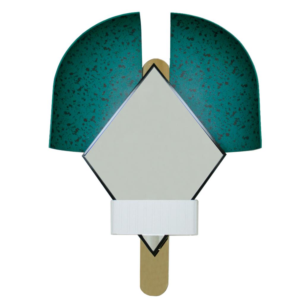 Contemporary Italian Green "Bonnet" Mirror Designed by Elena Salmistraro For Sale