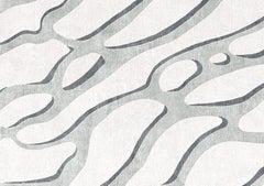 Contemporary Italian Grey Wool Rug Unusual Abstract Pattern, Tratto Grigio
