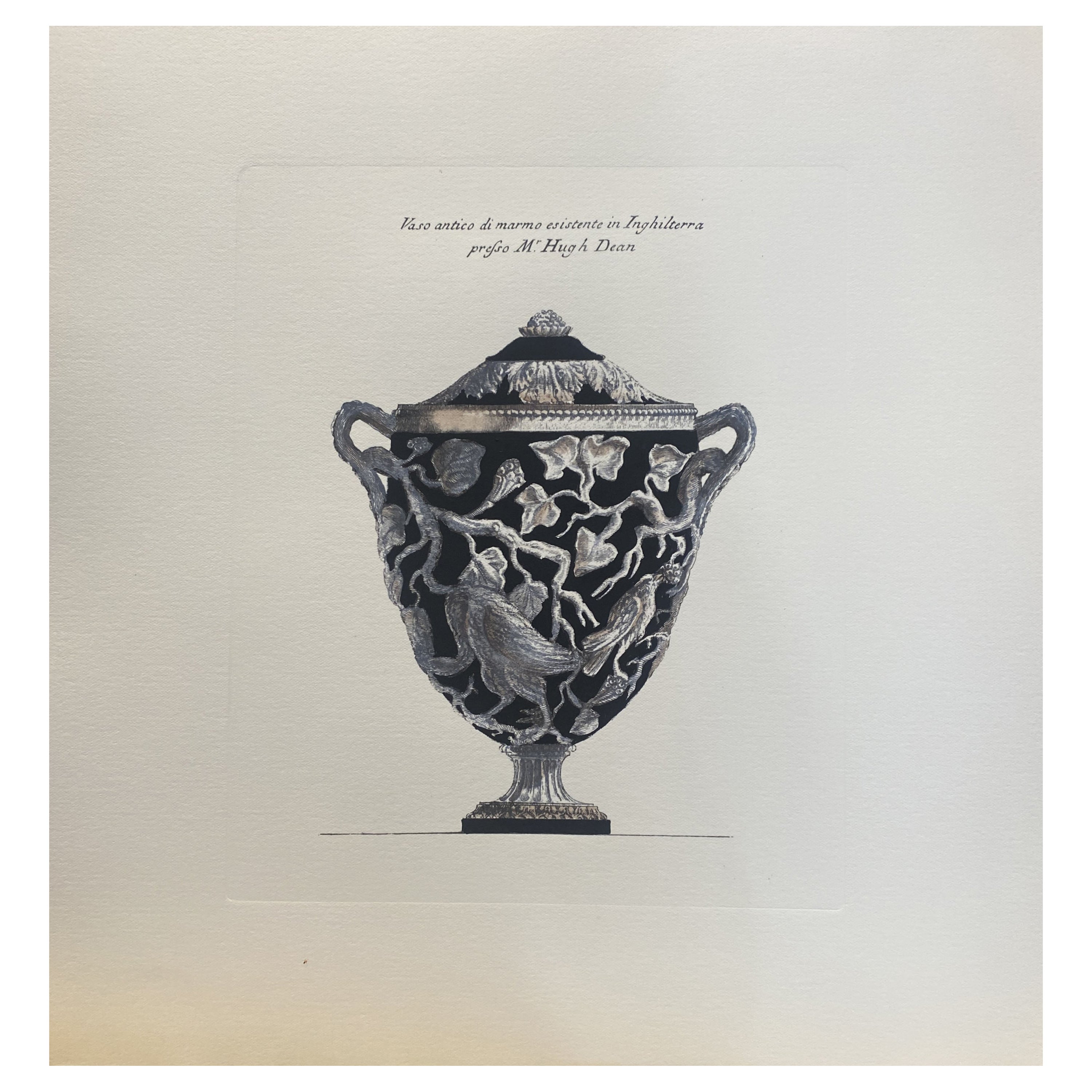 Vaso contemporaneo italiano colorato a mano di antiche dimore inglesi Stampa 3 di 5
