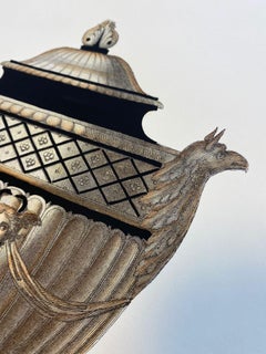 Stampa contemporanea di un vaso romano antico colorato a mano "in S.Agostino"".