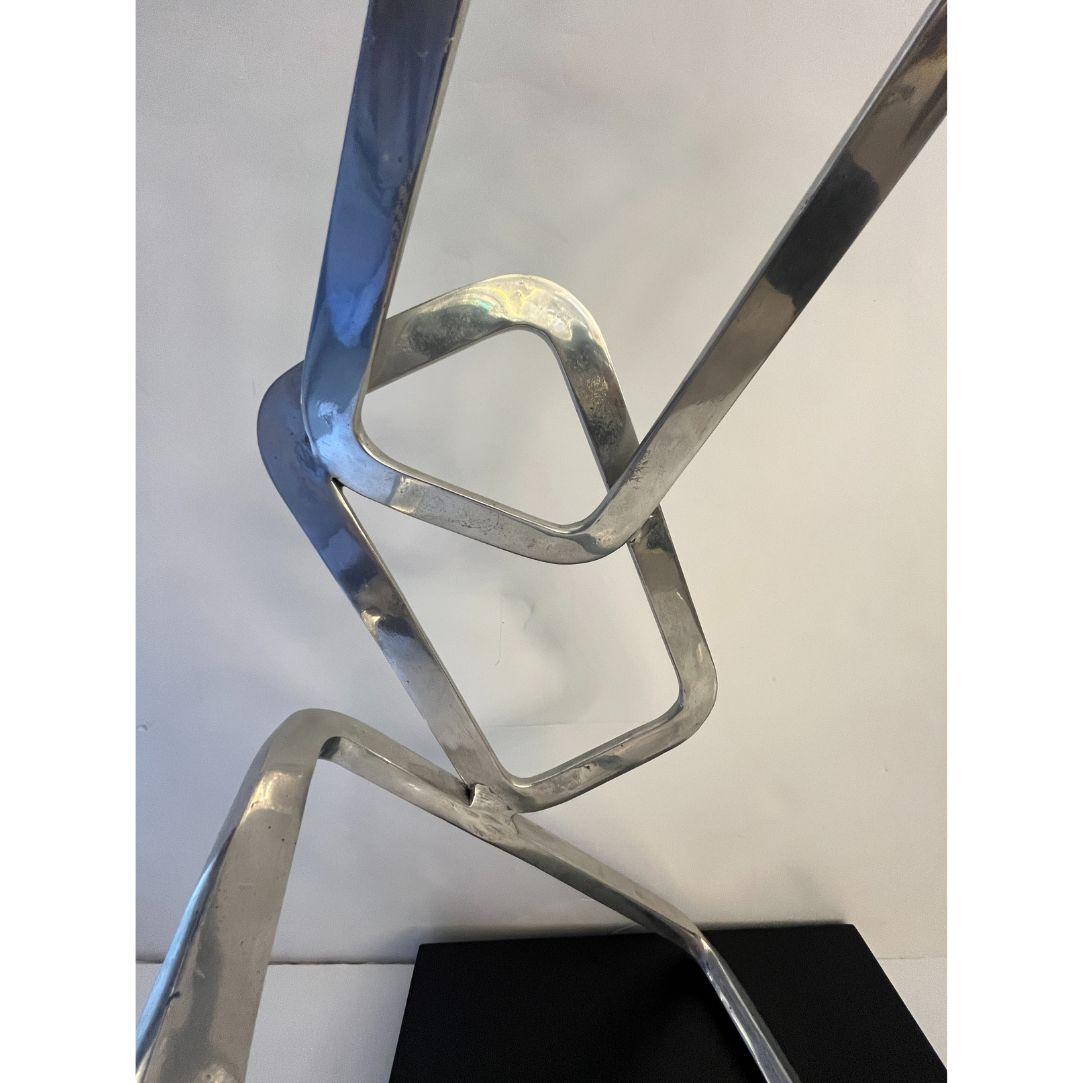 Contemporary Italian Hand-Made Customizable Aluminium Geometric Modern Sculpture For Sale 3