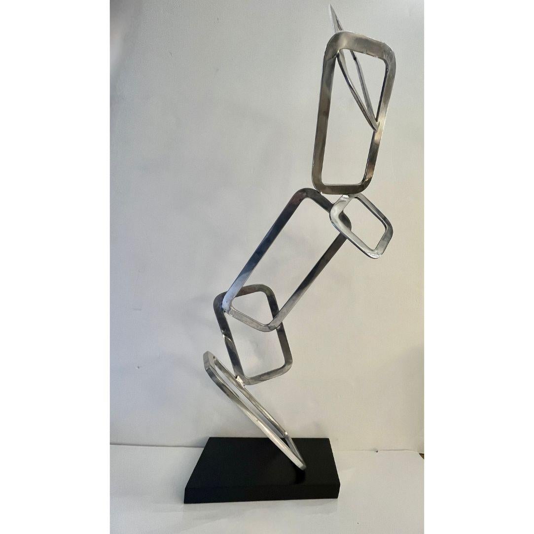 Post-Modern Contemporary Italian Hand-Made Customizable Aluminium Geometric Modern Sculpture For Sale