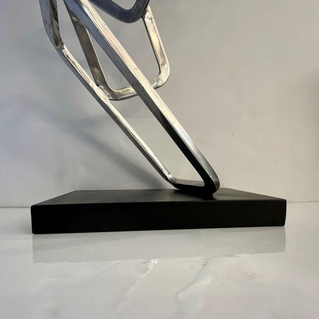 Contemporary Italian Hand-Made Customizable Aluminium Geometric Modern Sculpture In New Condition For Sale In New York, NY