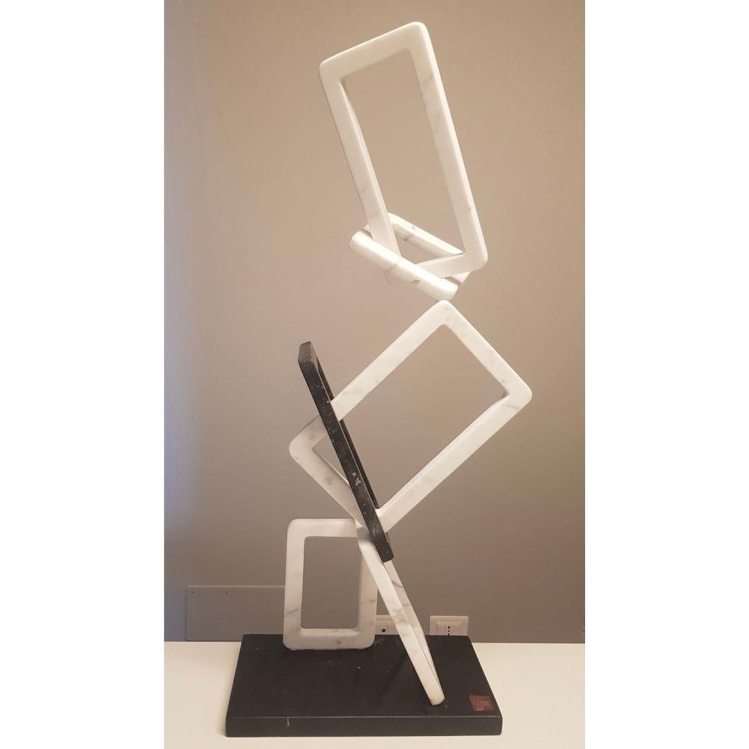Contemporary Italian Hand Made Customizable Aluminium Geometric Modern Sculpture en vente 1