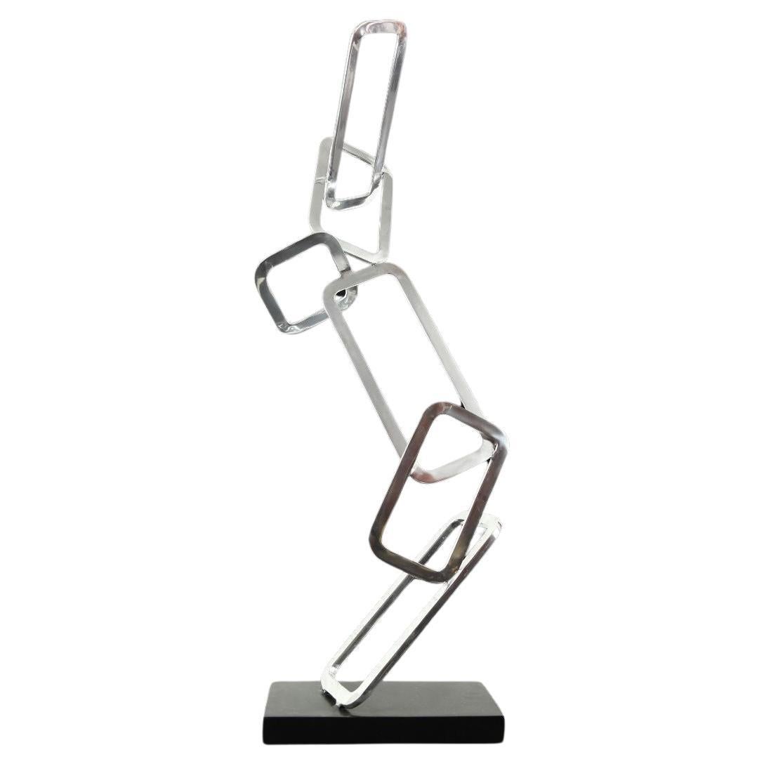 Contemporary Italian Hand Made Customizable Aluminium Geometric Modern Sculpture en vente