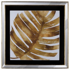 Contemporary Italian Golden Leaf, Gilded Wood Frame with Mirror '3 of 4'