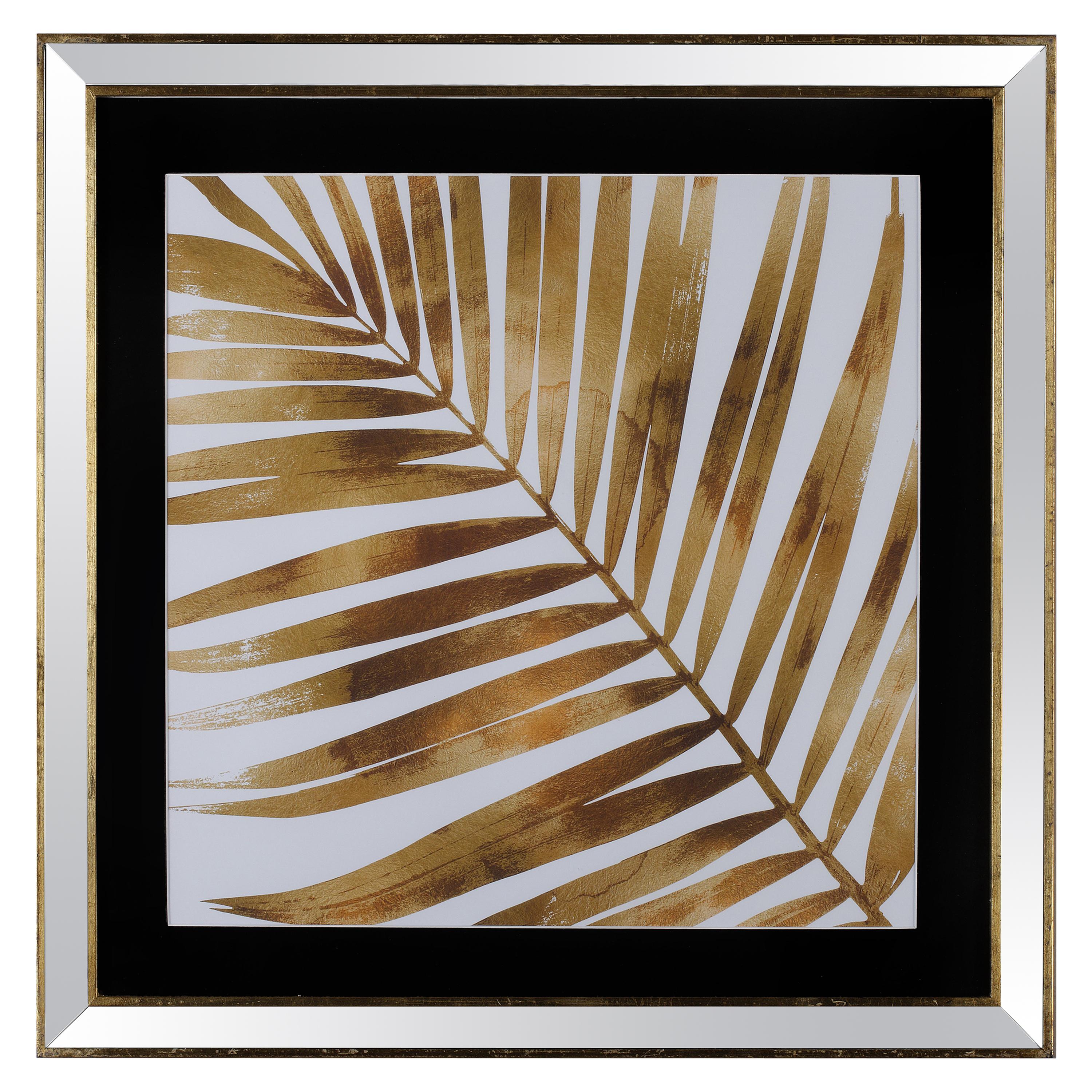Contemporary Italian Golden Leaf, Gilded Wood Frame with Mirror '2 of 4'