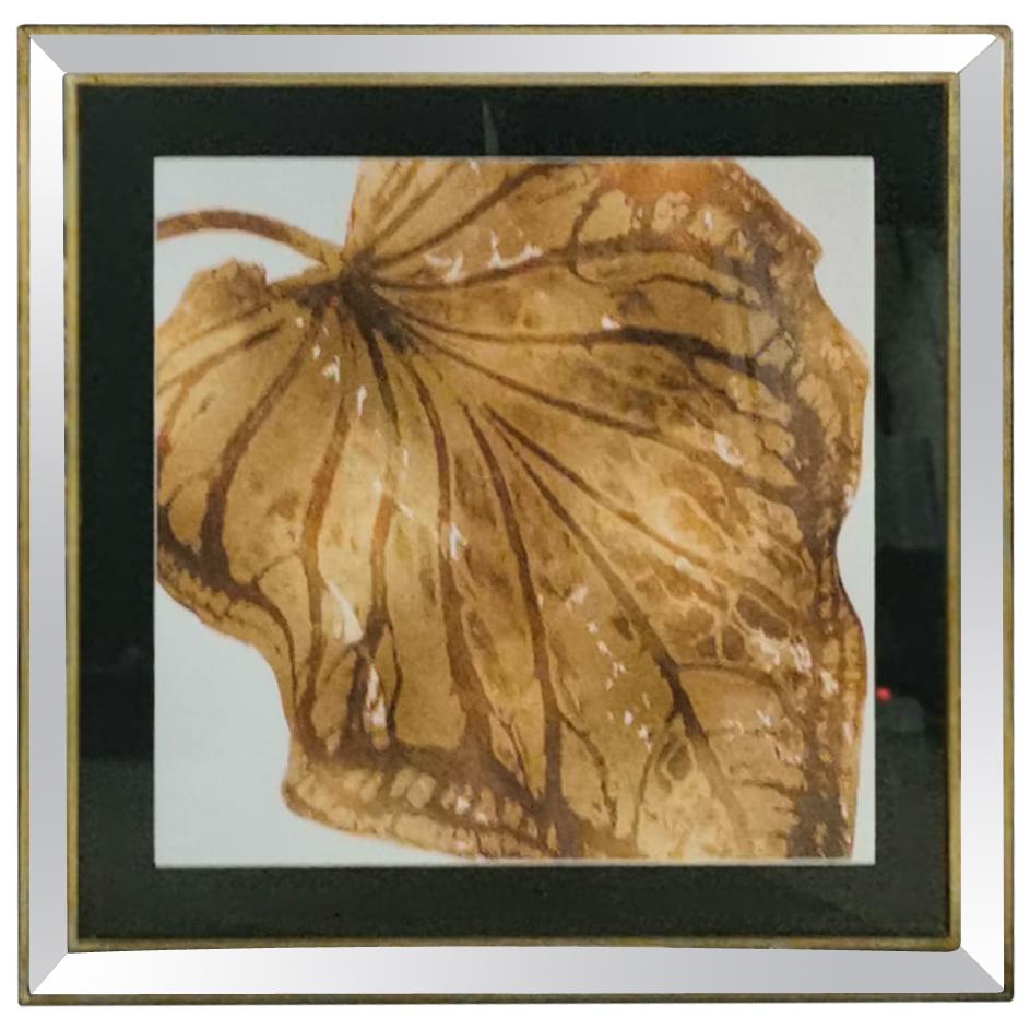 Contemporary Italian Golden Leaf, Gilded Wood Frame with Mirror '1 of 4' For Sale