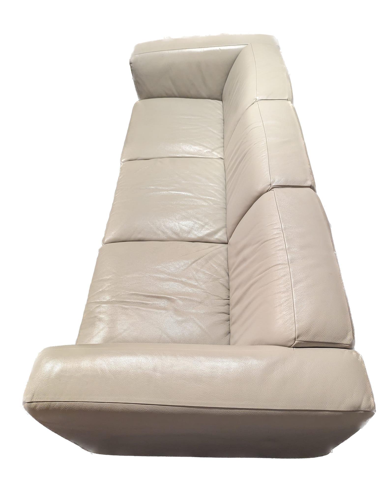 Modern Contemporary Italian Leather 3-Seater Sofa For Sale