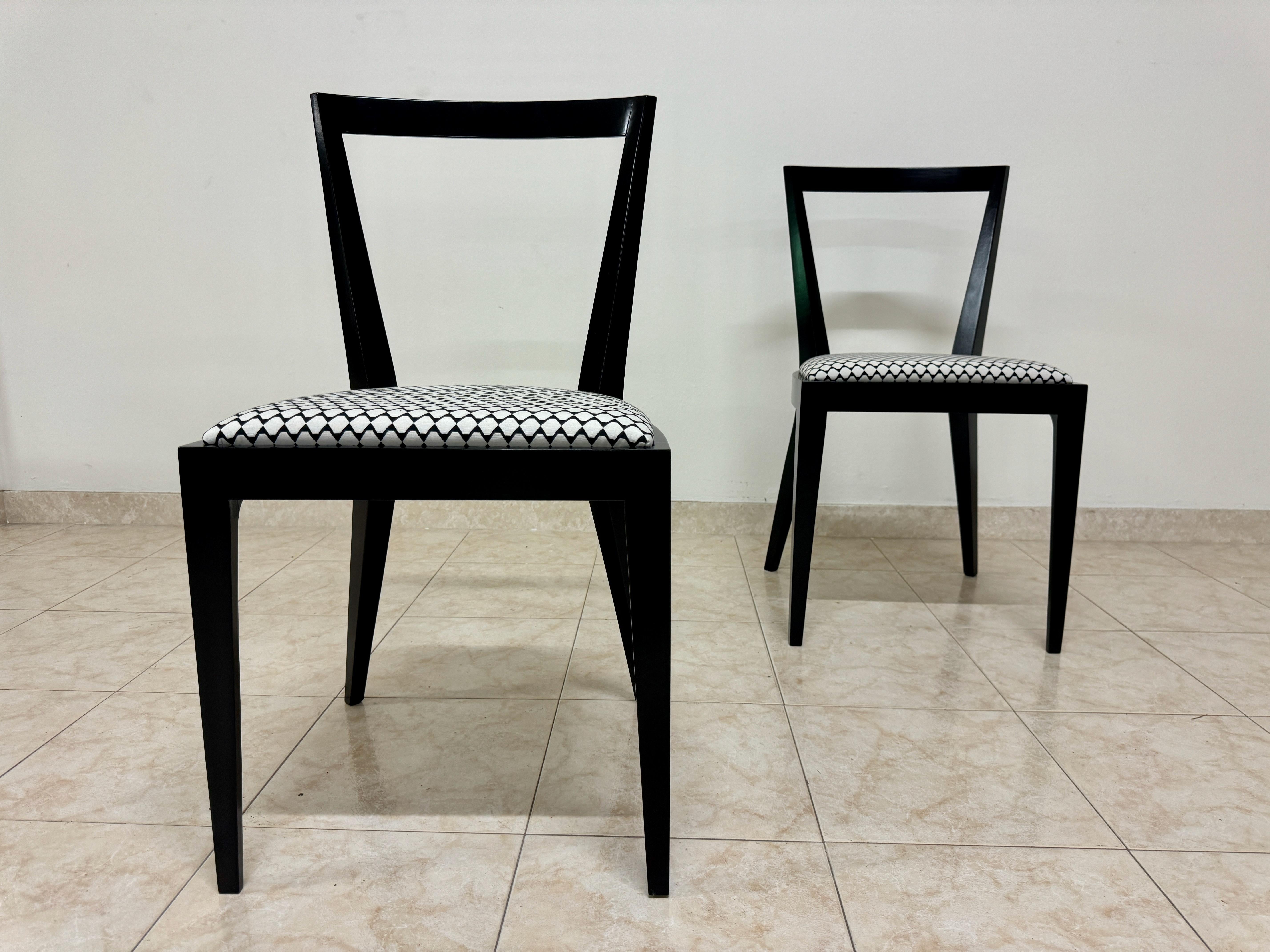 Contemporary Italian Made Mid Century Style Dining Chairs For Sale 6