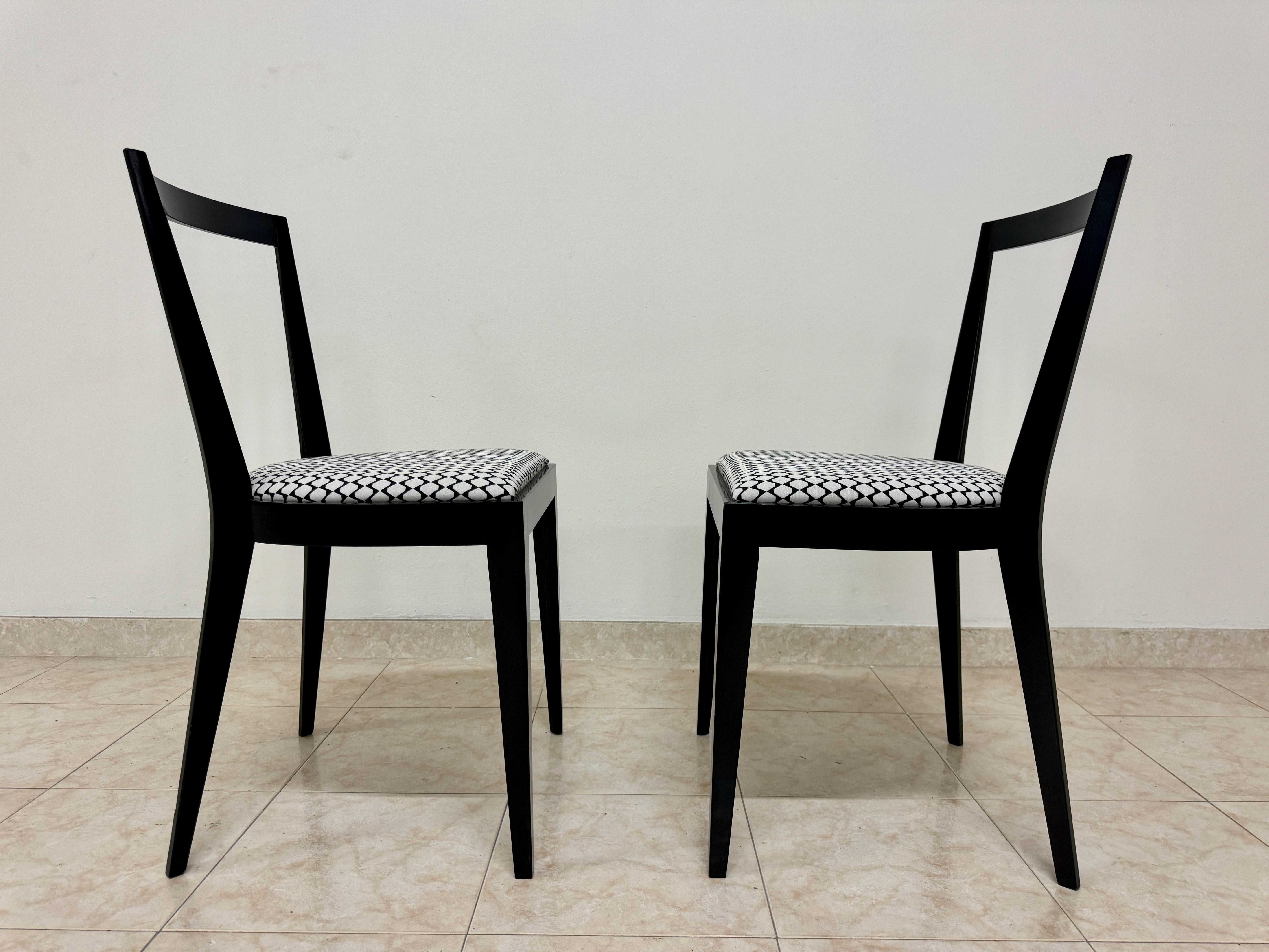 Contemporary Italian Made Mid Century Style Dining Chairs For Sale 2