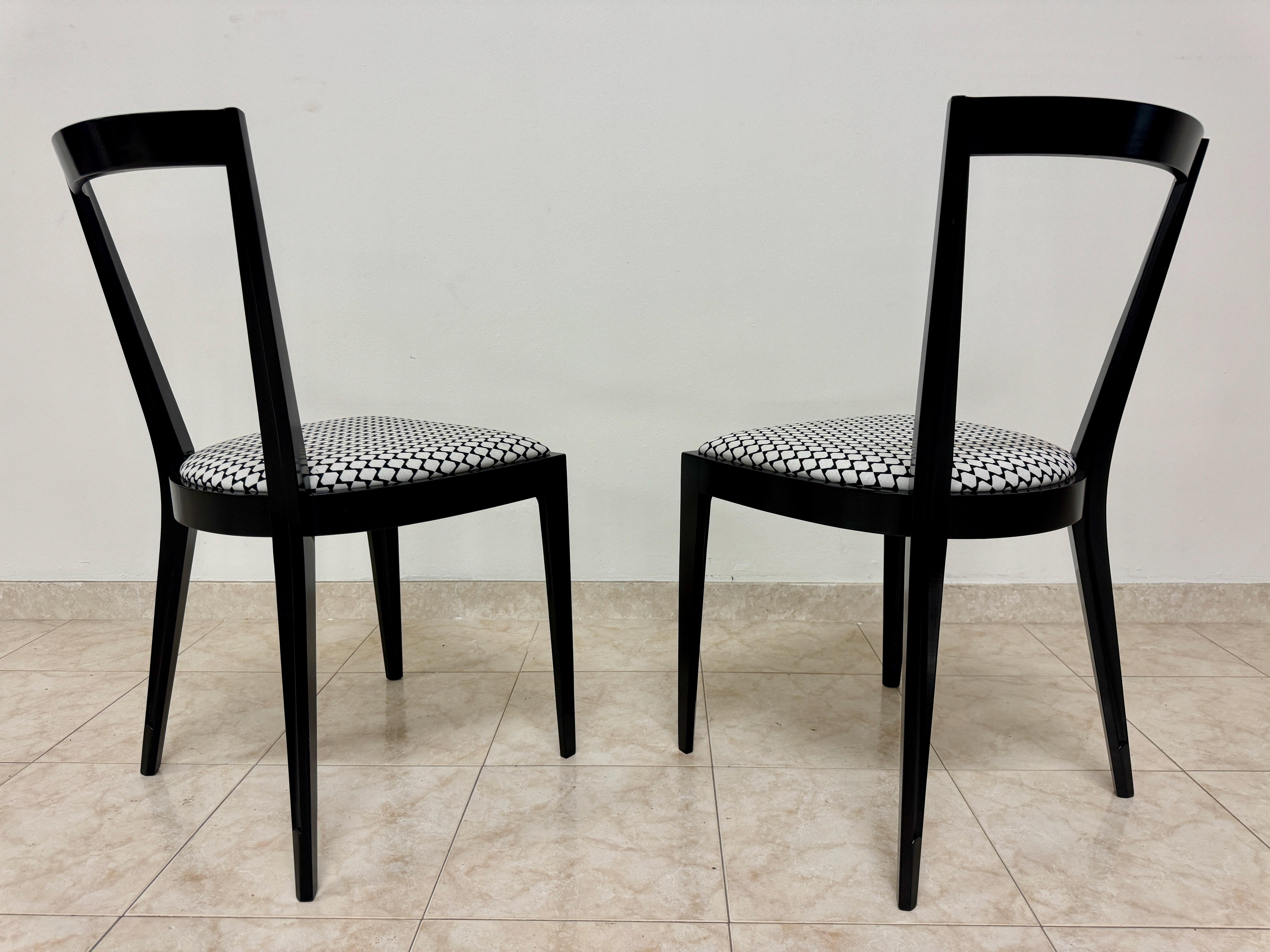 Contemporary Italian Made Mid Century Style Dining Chairs For Sale 3