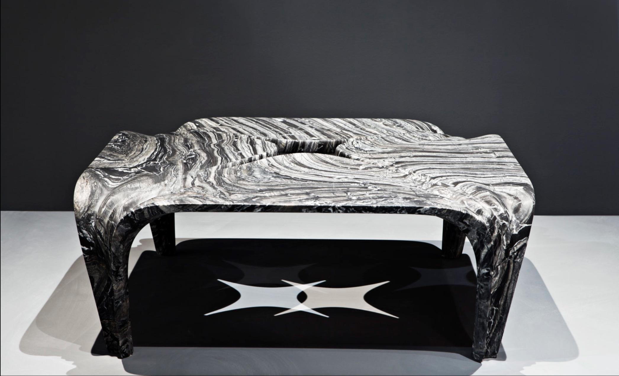Contemporary Italian Marble Center Table Designed by Zaha Hadid For Sale 4