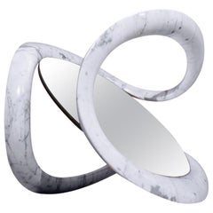 Miroir italien contemporain en marbre créé par Stefano Bigi