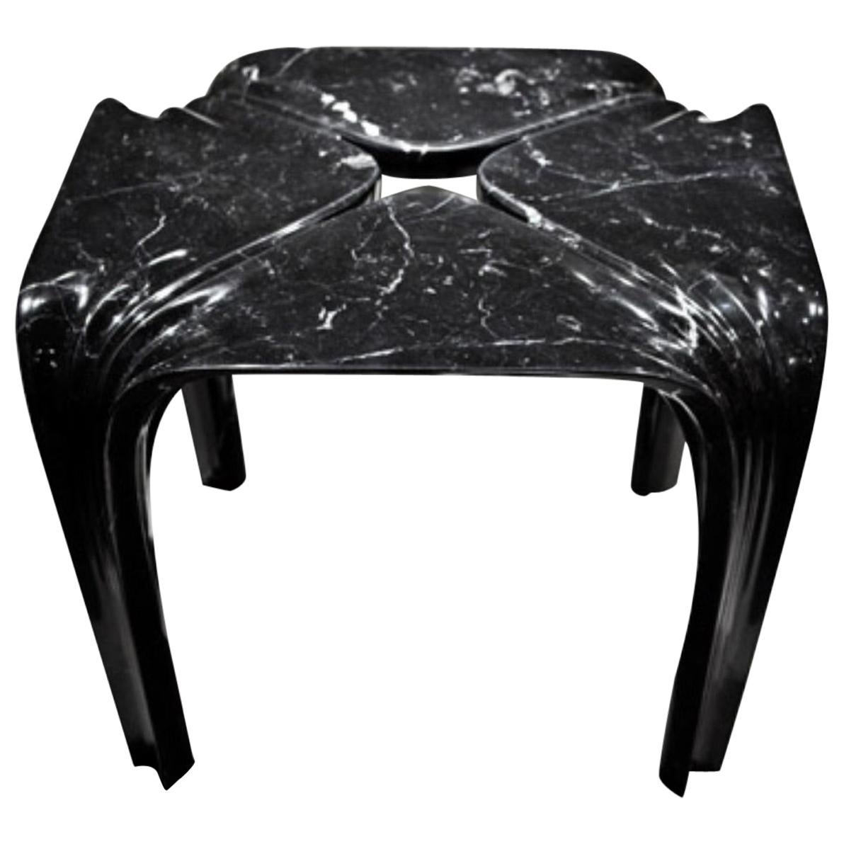 Contemporary Italian Marble Side Table Designed by Zaha Hadid For Sale