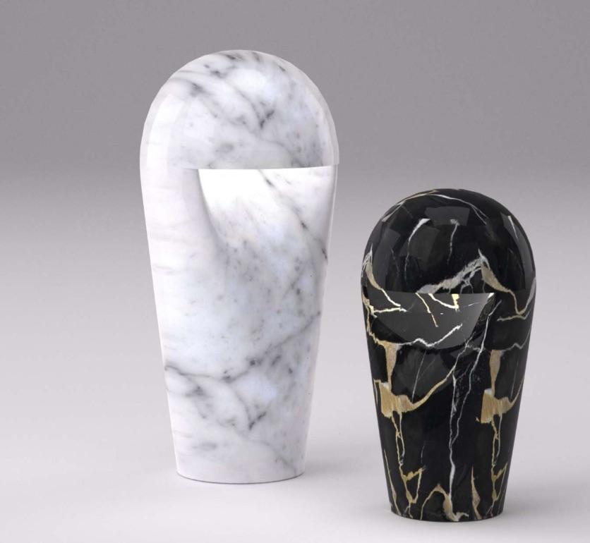 Polished Contemporary Italian Marble Table Lamp Designed by Ferruccio Laviani For Sale