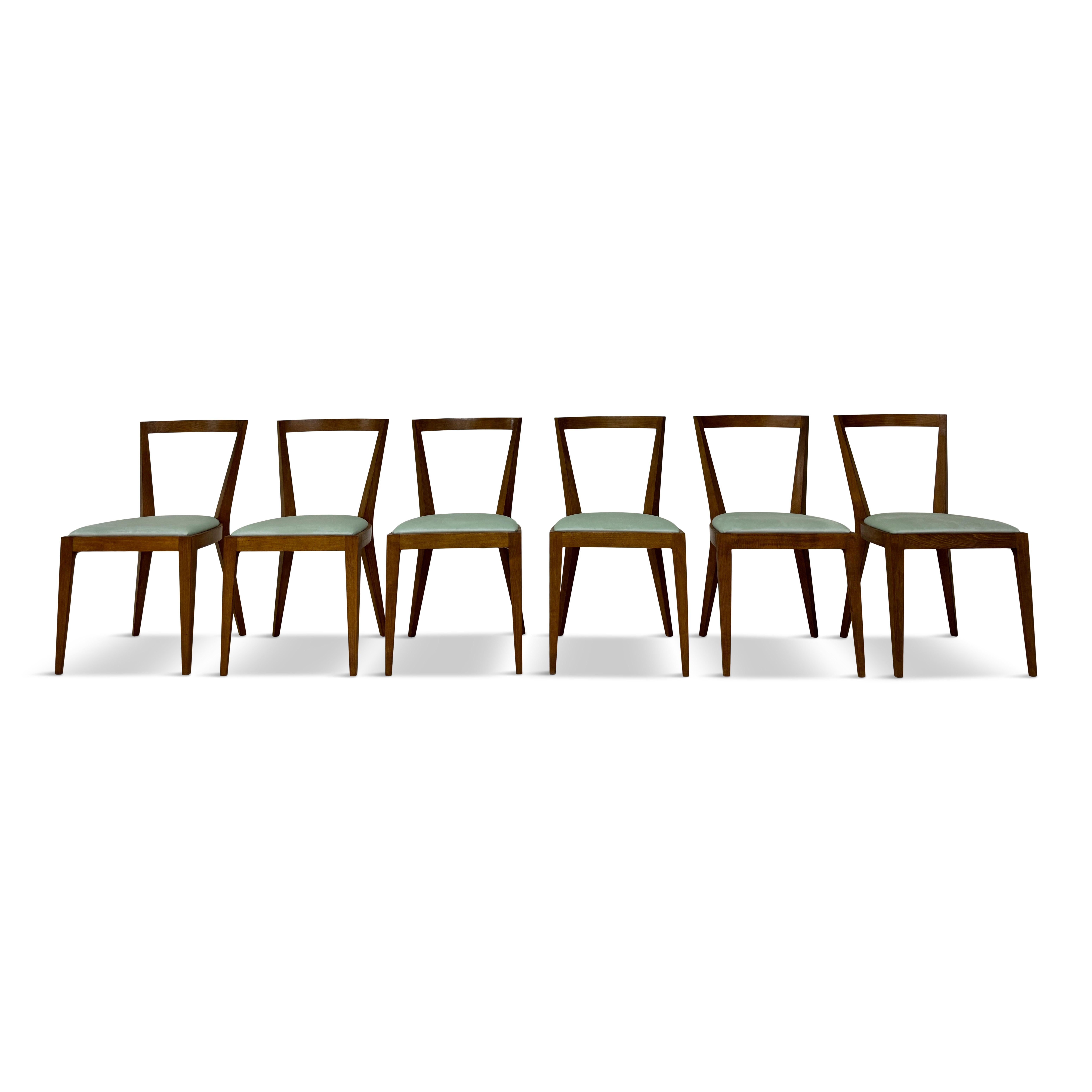 Contemporary Italian Mid Century Style Dining Chairs For Sale 9
