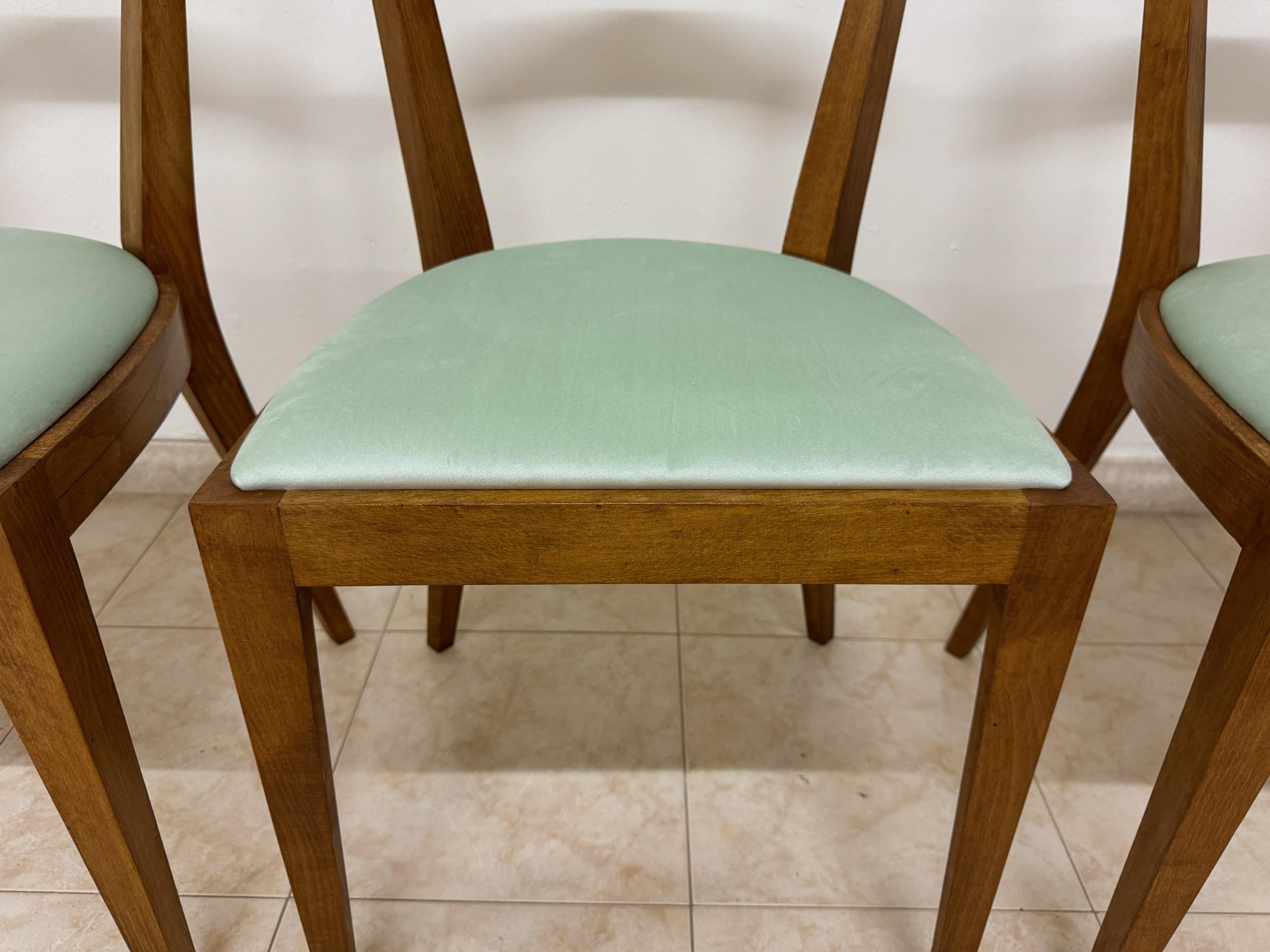 Contemporary Italian Mid Century Style Dining Chairs In New Condition For Sale In London, London