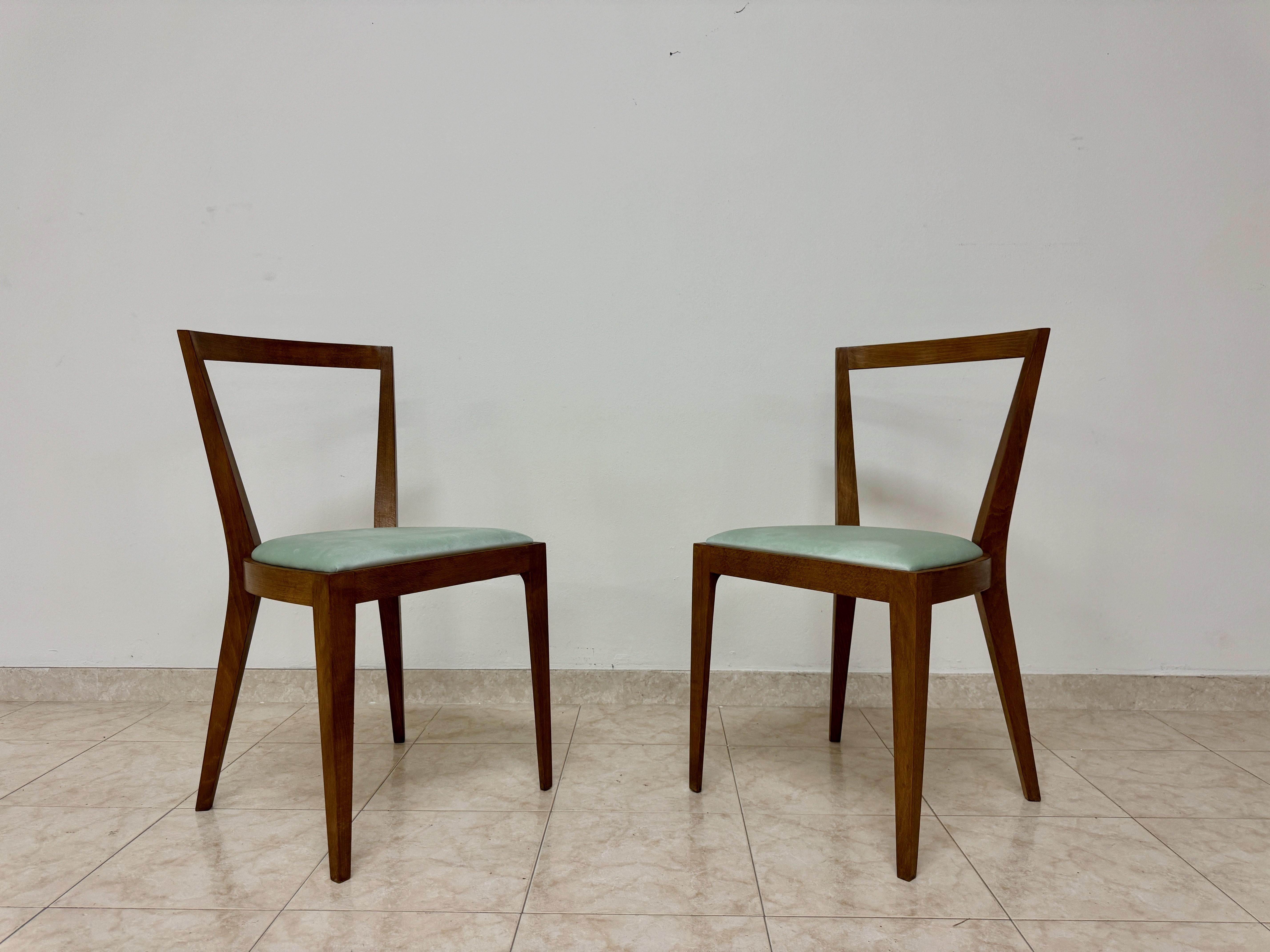 Contemporary Italian Mid Century Style Dining Chairs For Sale 1