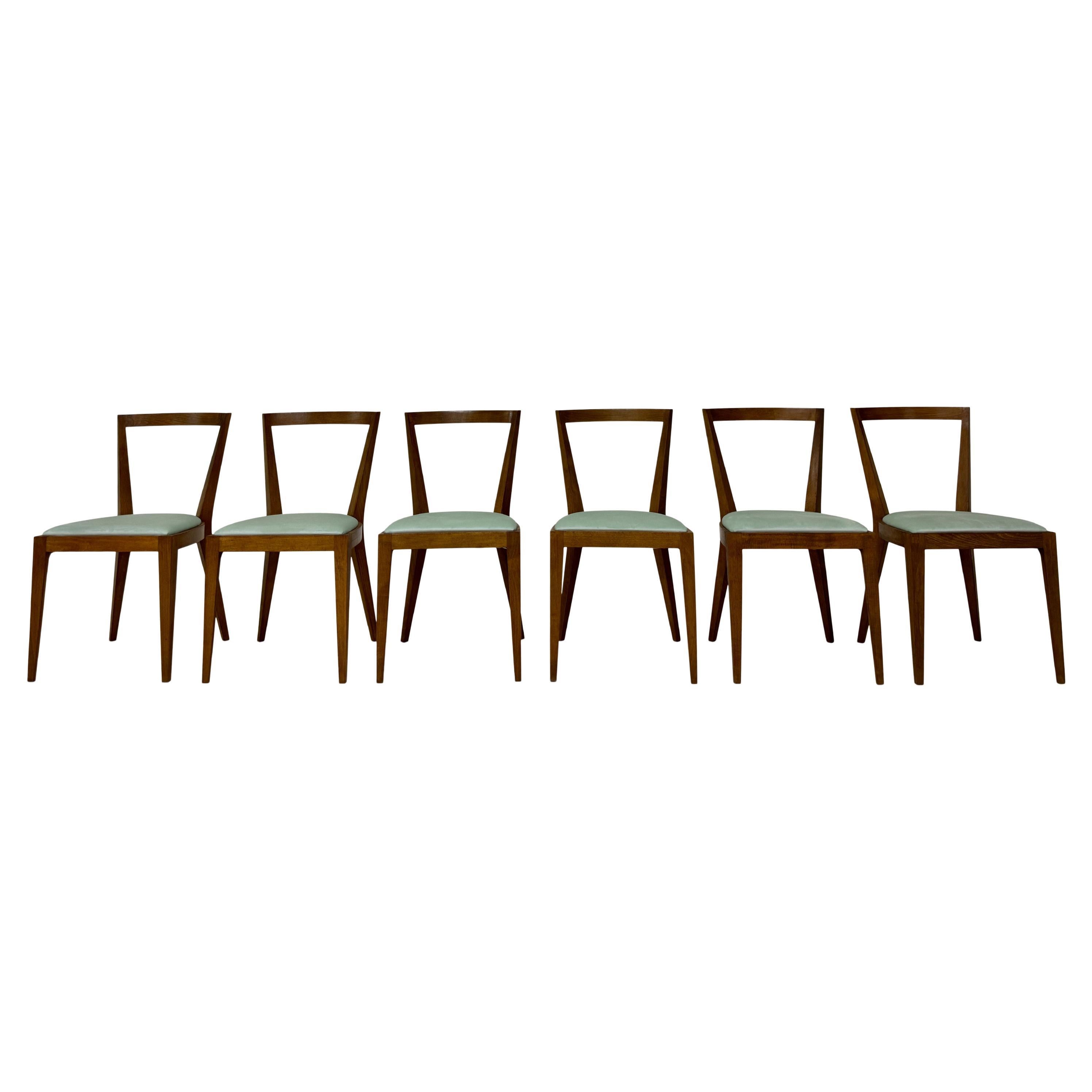 Contemporary Italian Mid Century Style Dining Chairs For Sale