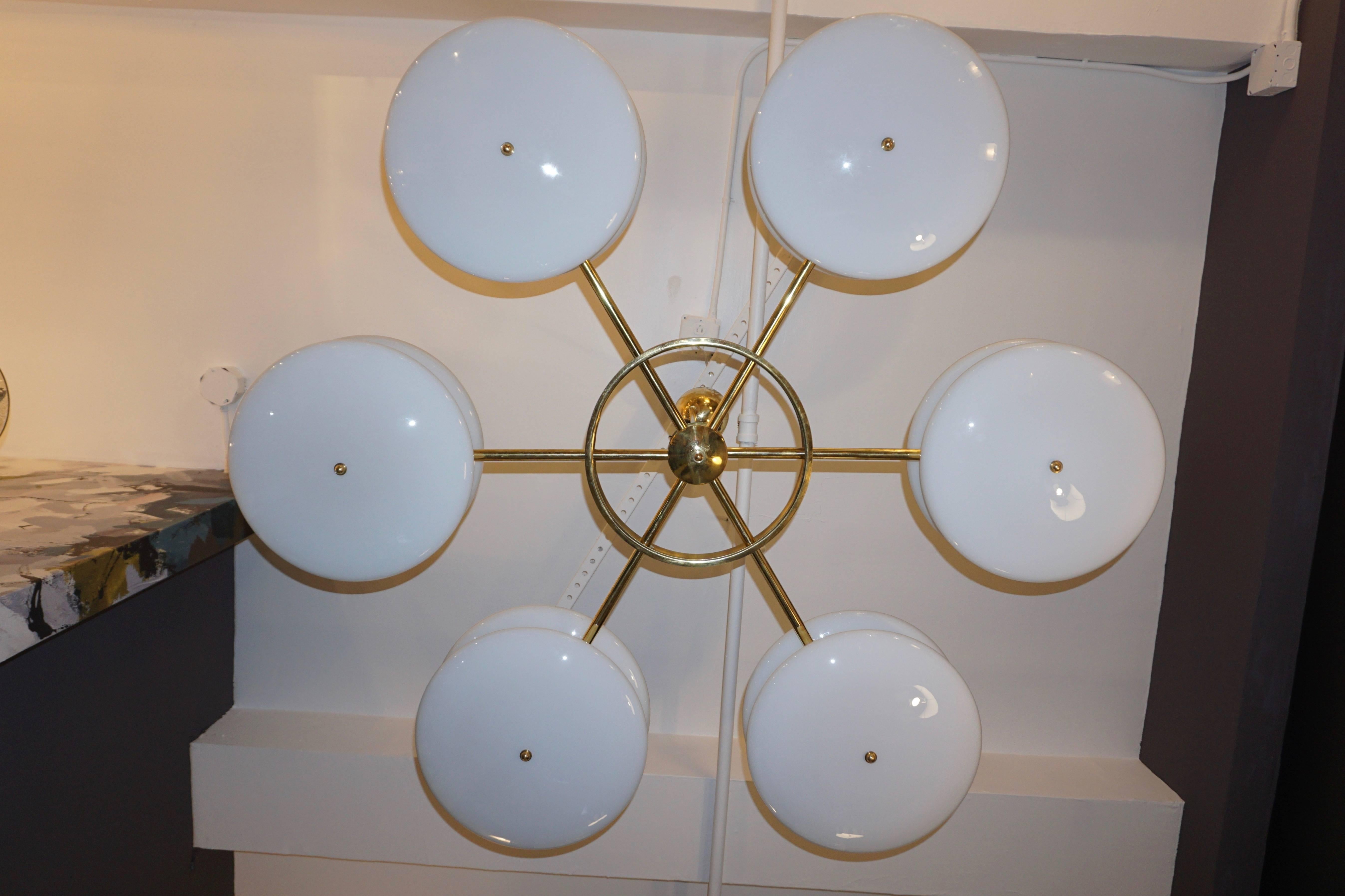 white modern chandelier