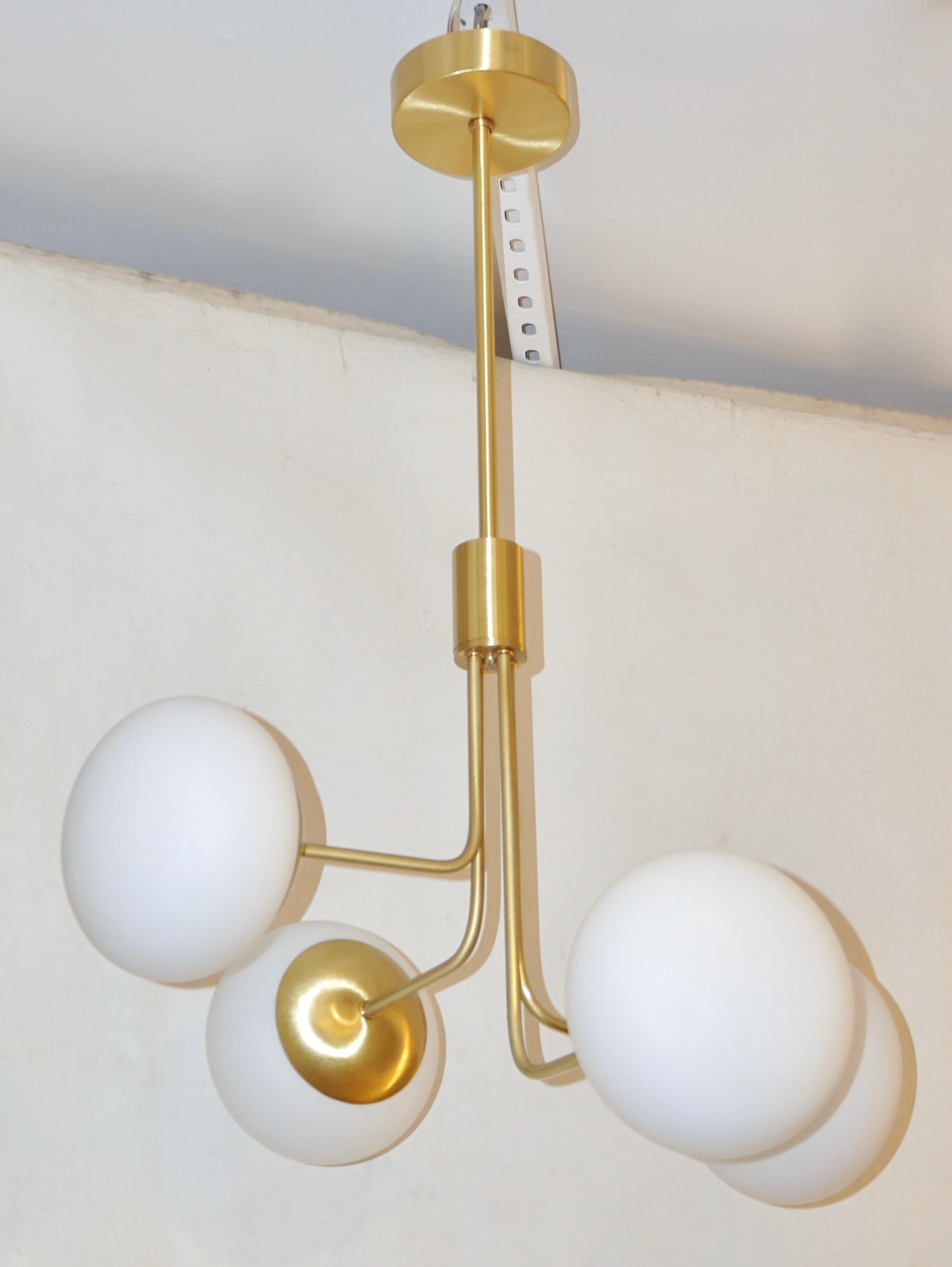 brass globe chandelier