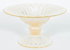 Ciotola decorativa in vetro di Murano italiano contemporaneo con oro 24kt, Alberto Donà
