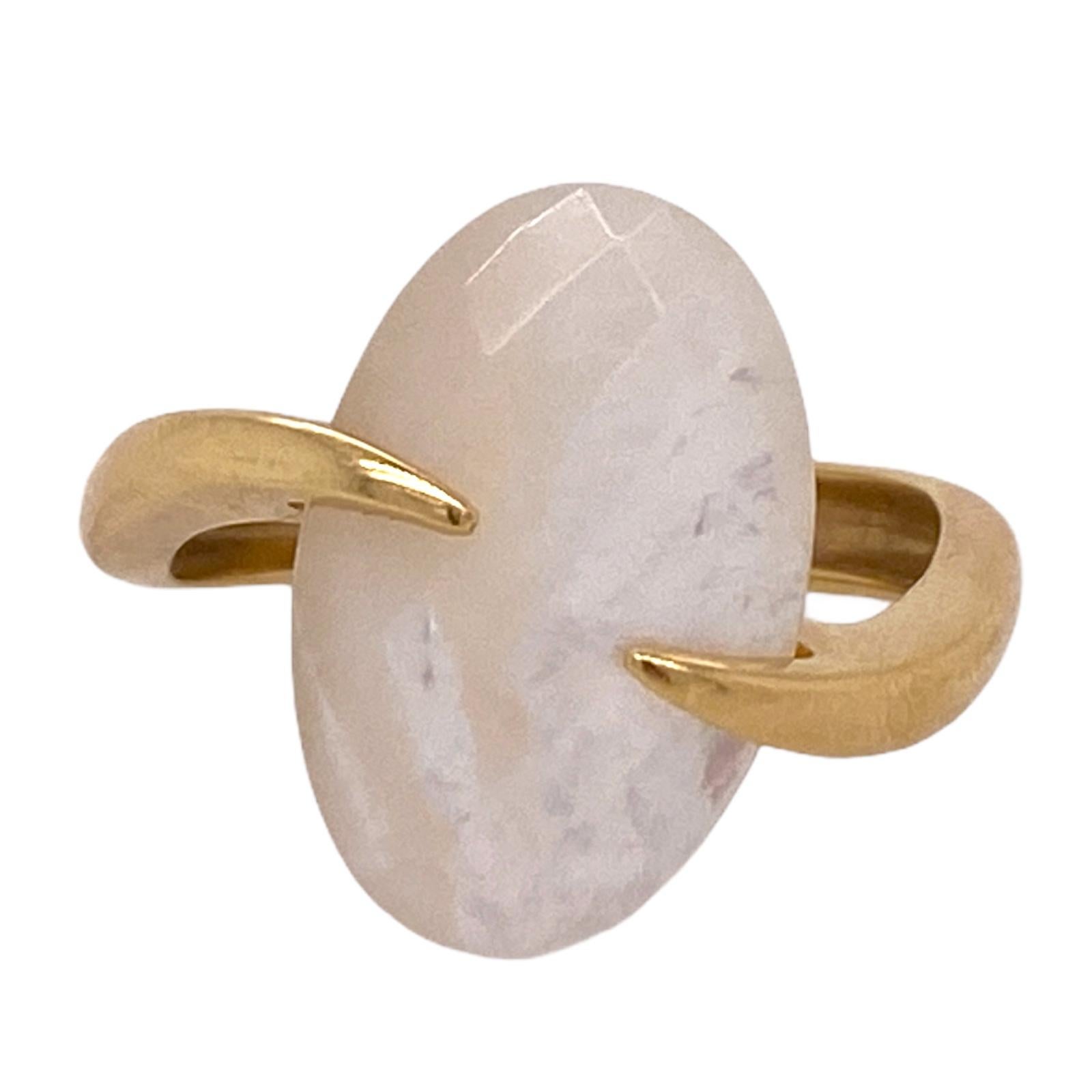 Mother of Pearl & 18k Gold Small Dolce Vita Ring