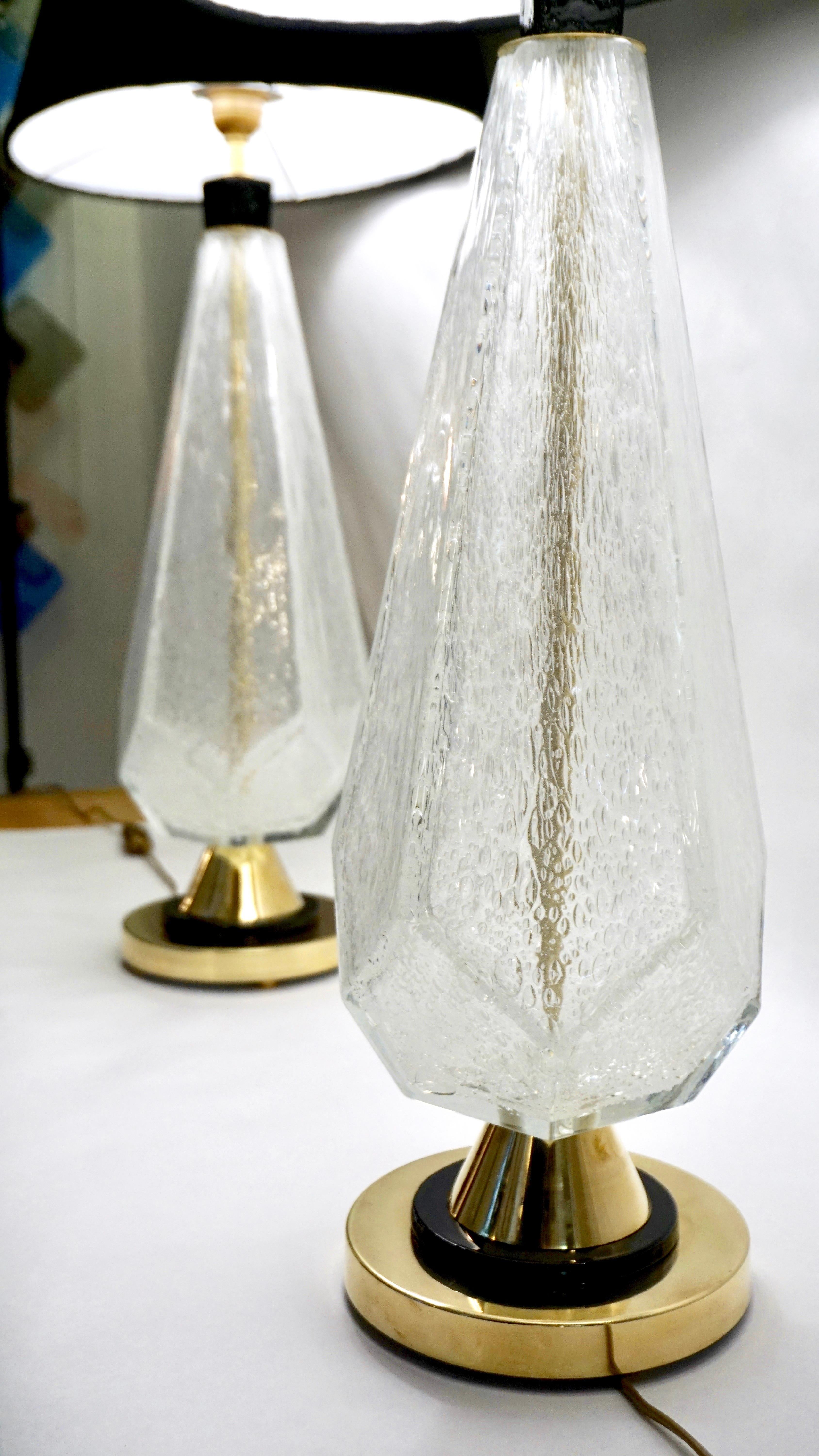 contemporary glass lamps