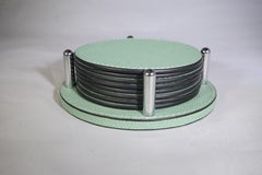 Contemporary Italian Pale Green Coaster Set
