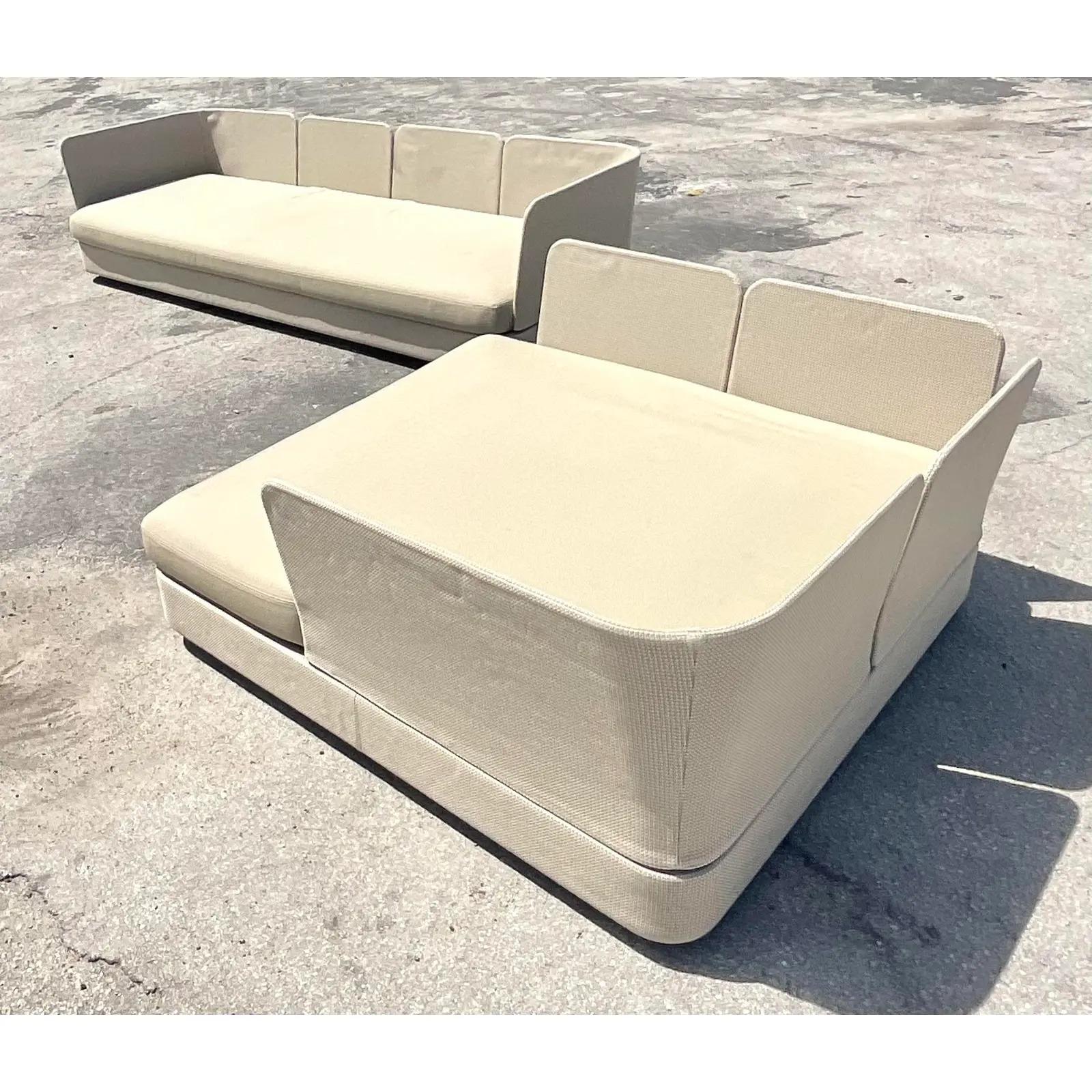 20th Century Contemporary Italian Paola Lenti Outdoor Cove Sectional Sofa