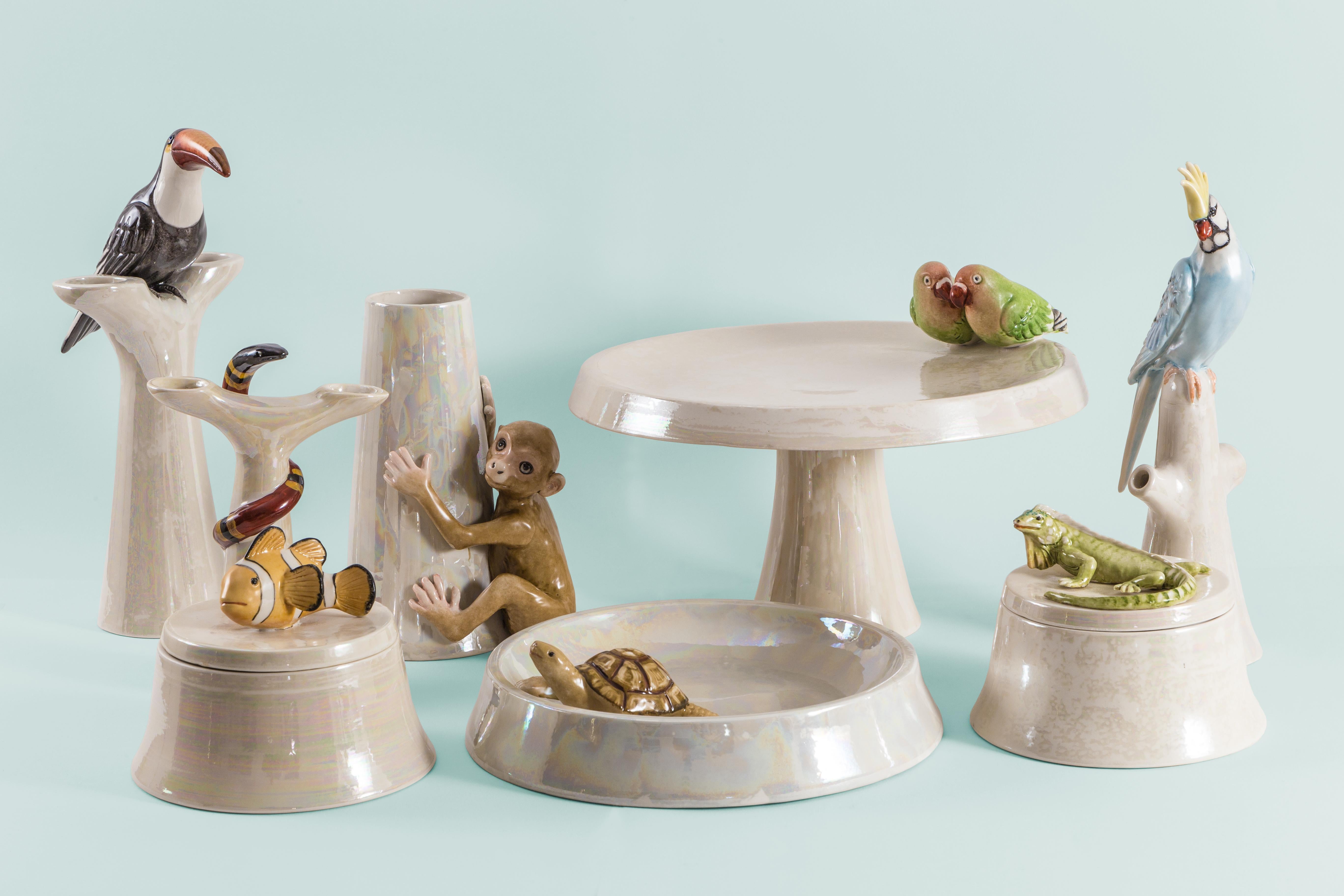 XXIe siècle et contemporain Collection de porcelaine italienne contemporaine Esotica, Monkey by Vito Nesta en vente