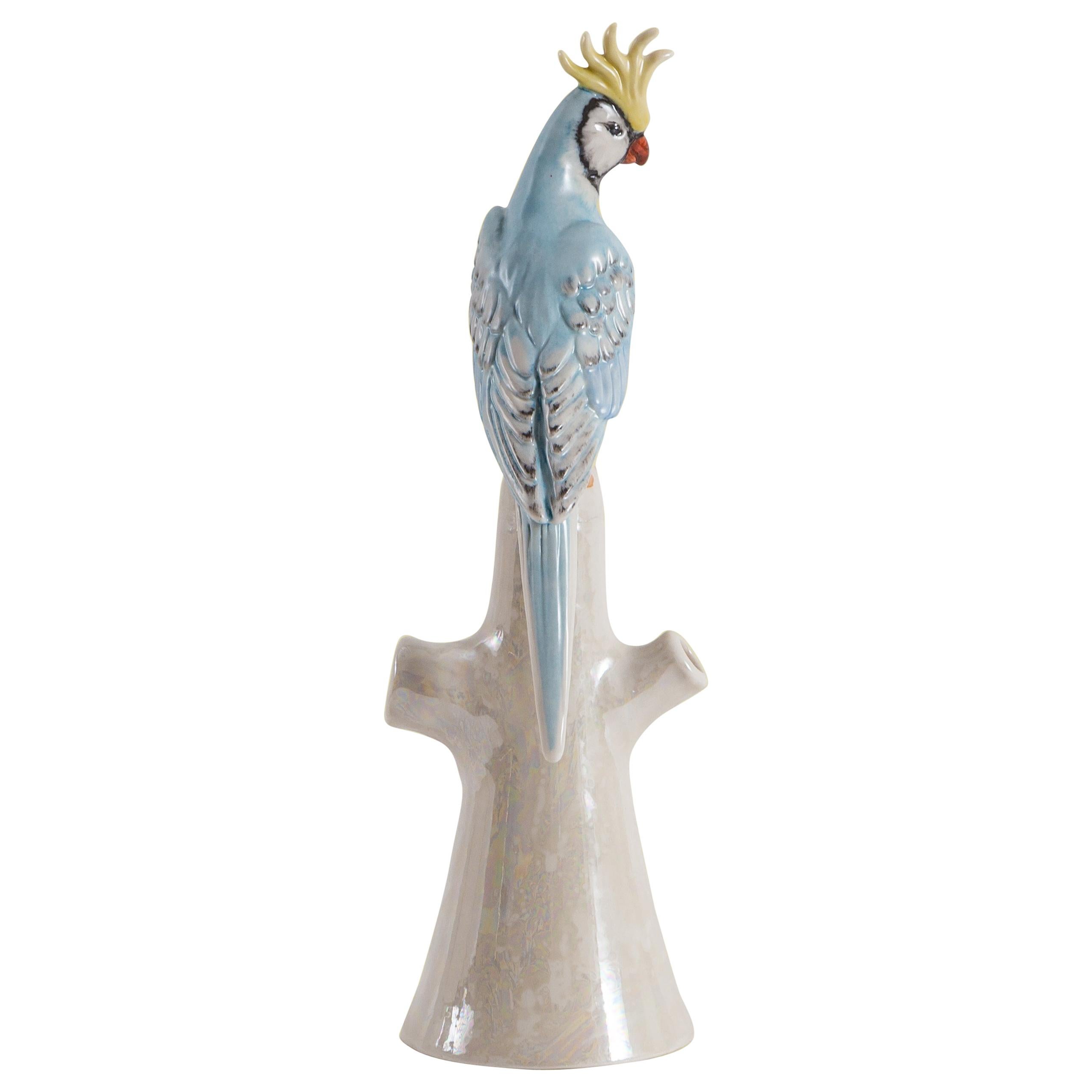 Contemporary Italian Porcelain Esotica Collection, Parrot by Vito Nesta For Sale