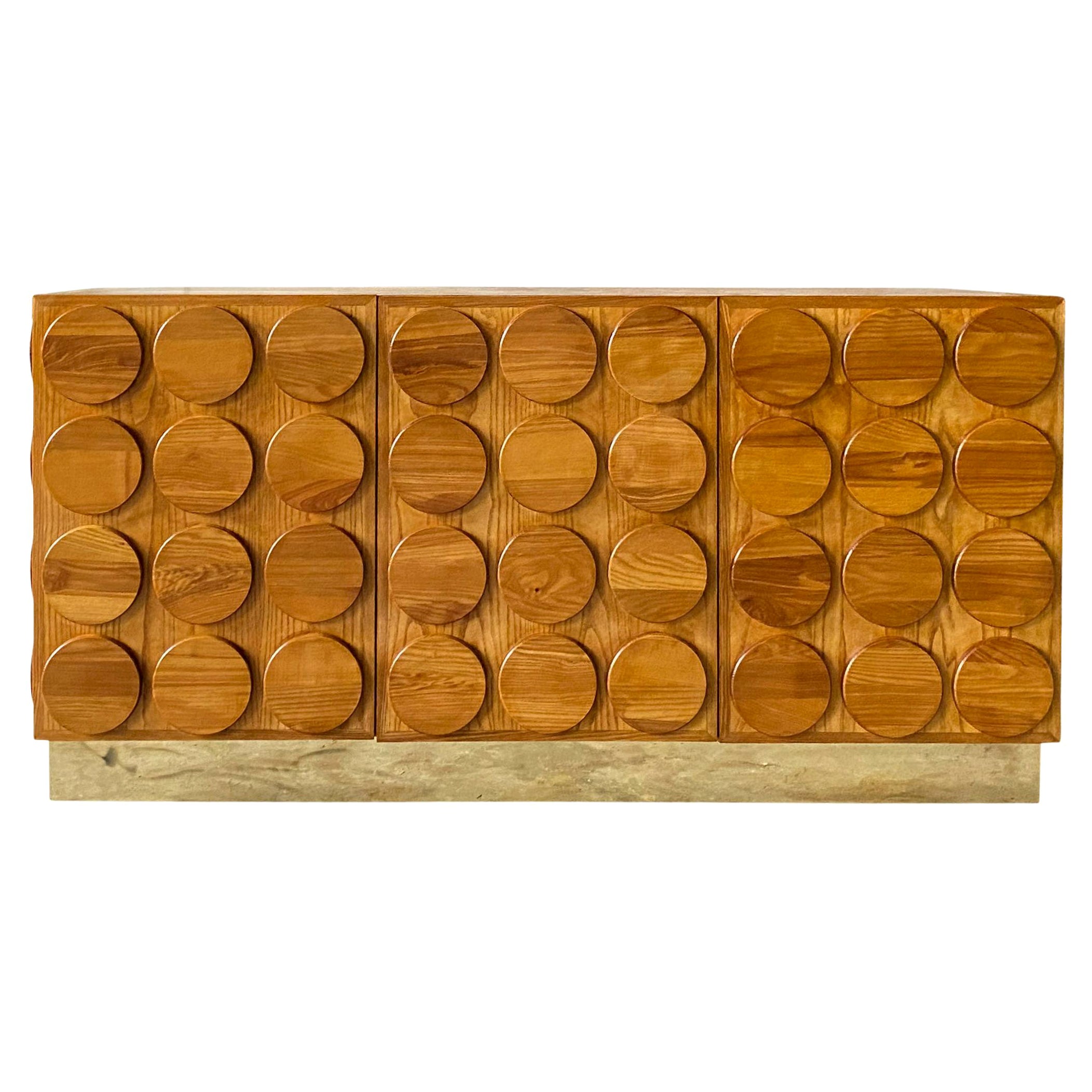 Contemporary Italian Sideboard with Brass Base