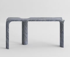 Contemporary Italian Silver wave marble Melt console by studio narra
