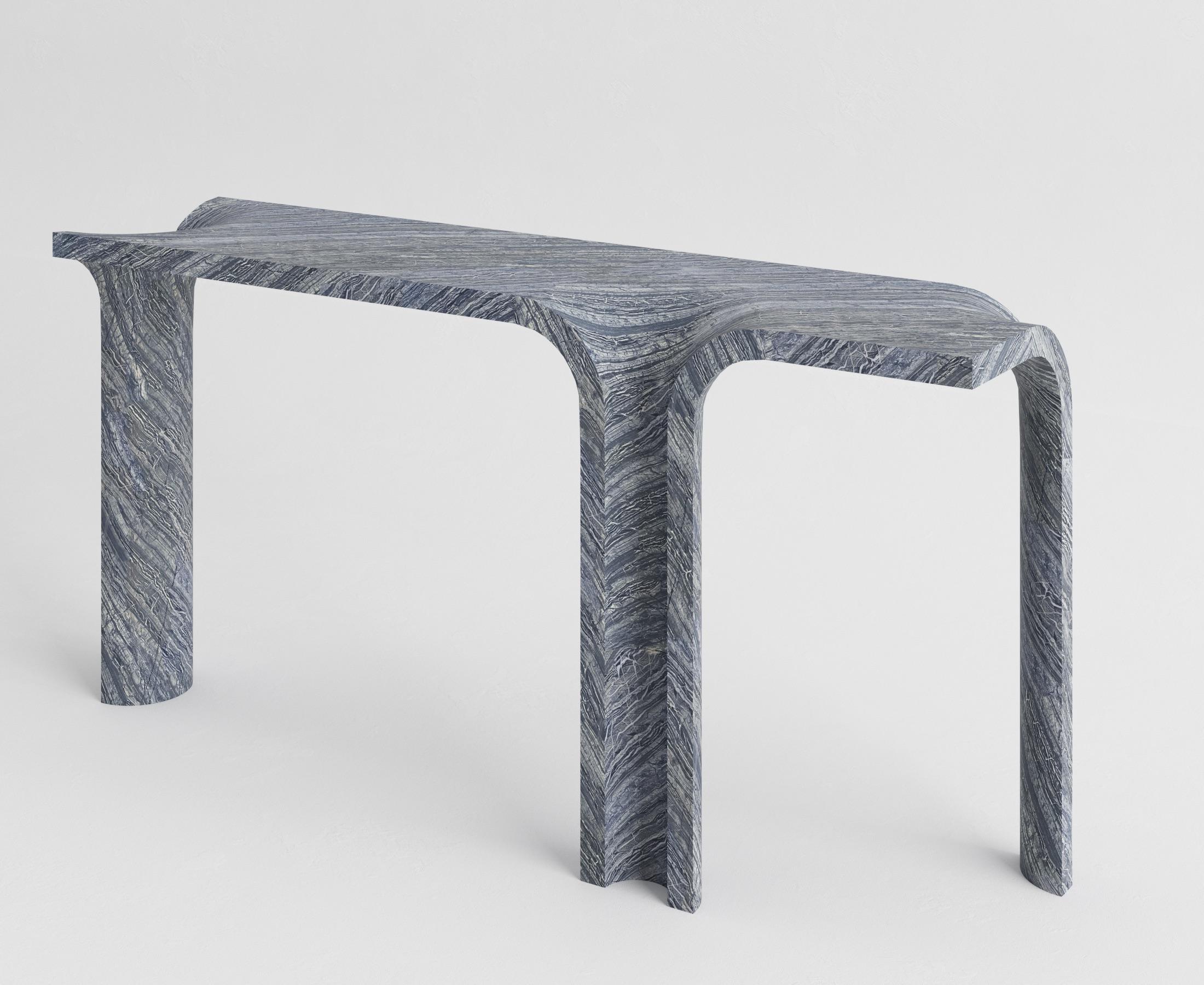 Contemporary Italian Silver wave marmor Melt konsole von studio narra im Zustand „Neu“ im Angebot in 1204, CH
