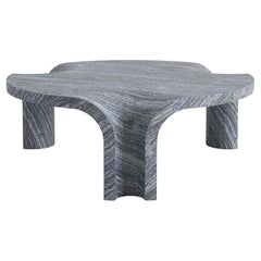 Contemporary Italian wave marmor melt runder couchtisch by studio narra