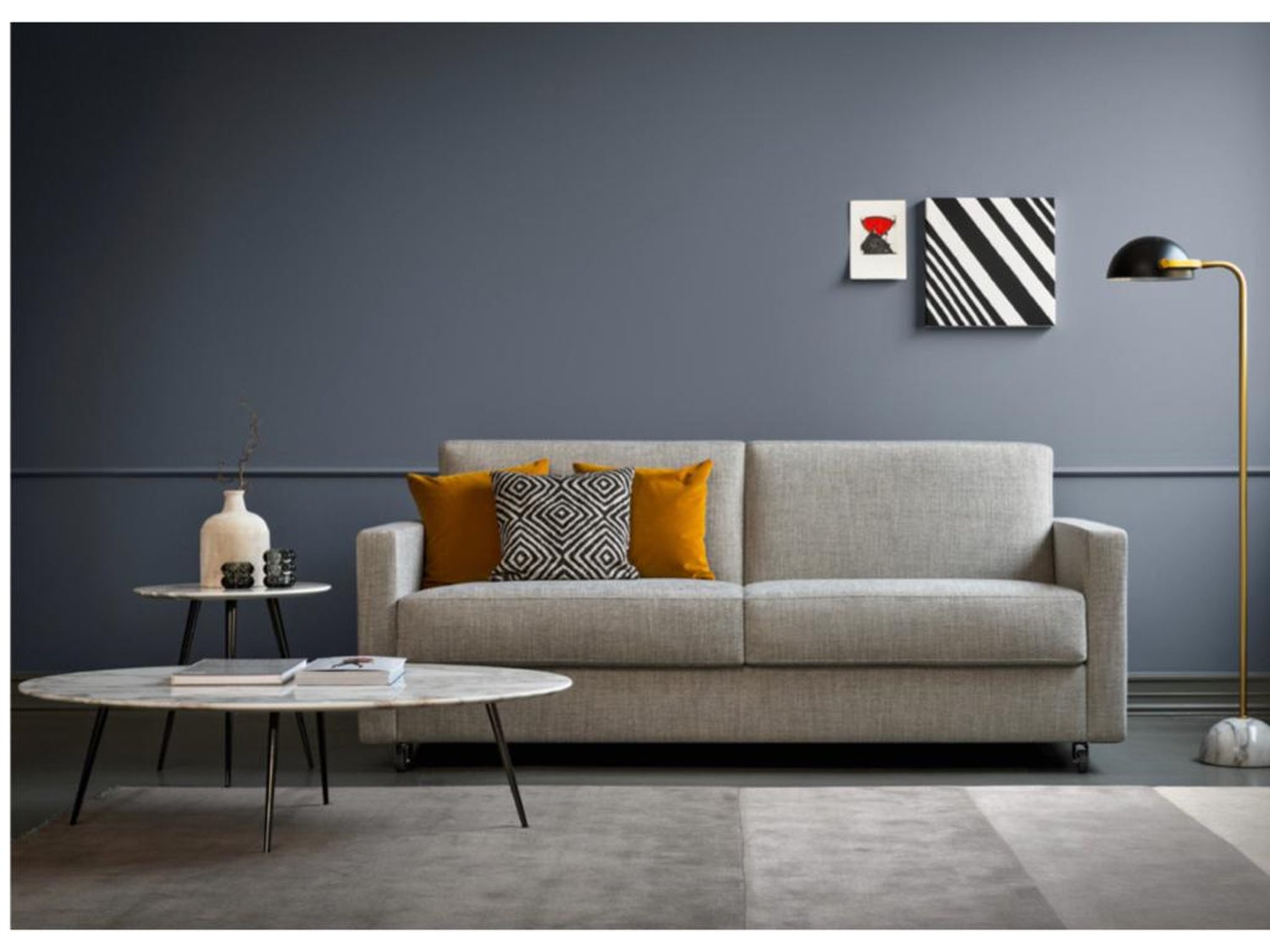 Contemporary Italian Sofa Bed With Storage Made In Italy New For