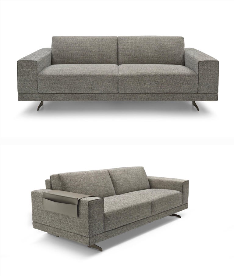 Contemporary Italian Sofa Bed with Storage, Made in Italy, New For Sale
