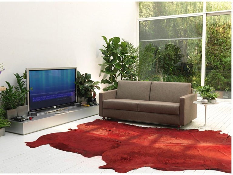 Contemporary Italian Sofa Bed with Storage, Made in Italy, New For Sale