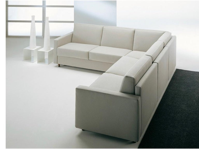 Contemporary Italian Sofa Bed with Storage, Made in Italy, New For Sale