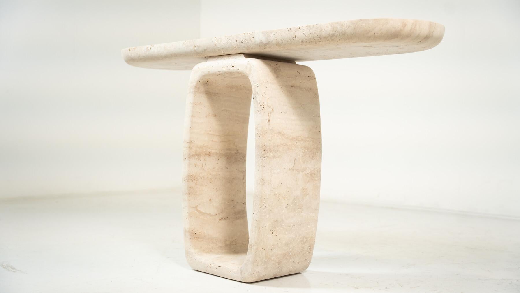 Contemporary Travertin-Konsole im Angebot 1
