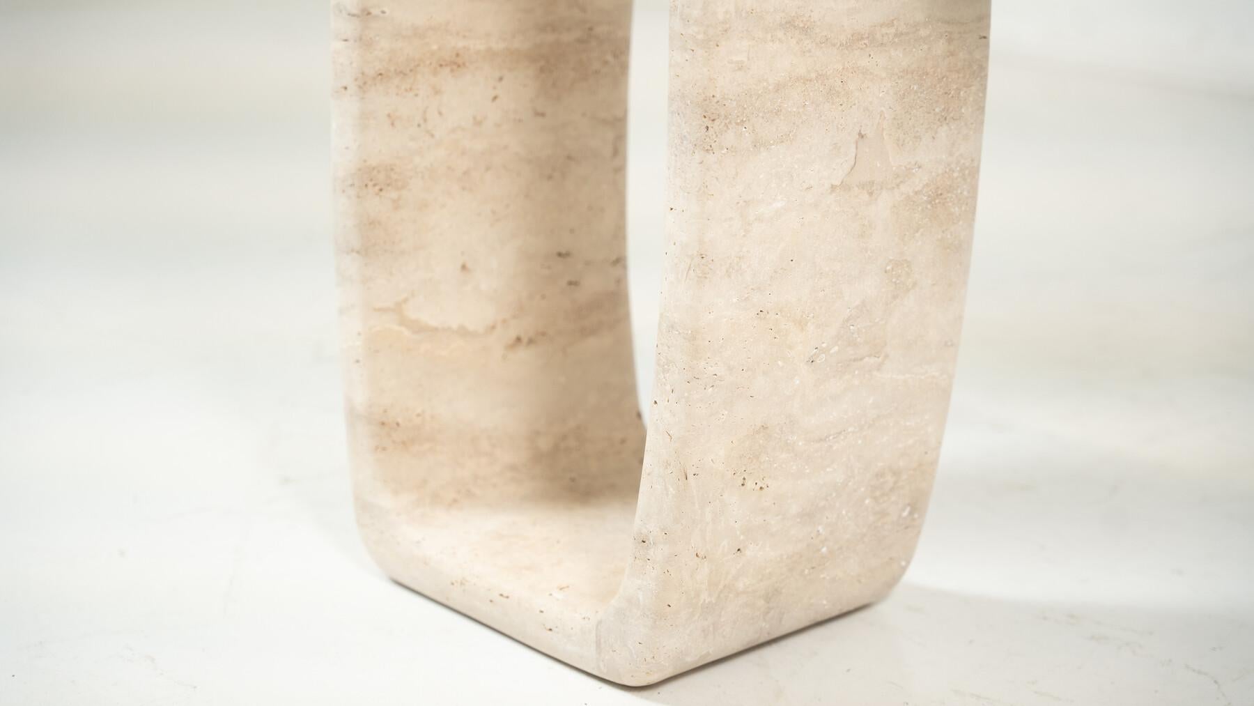 Contemporary Travertin-Konsole im Angebot 2