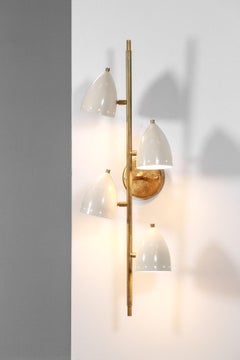 Lampada da parete italiana contemporanea con paralume a quattro cocotte "Giula"