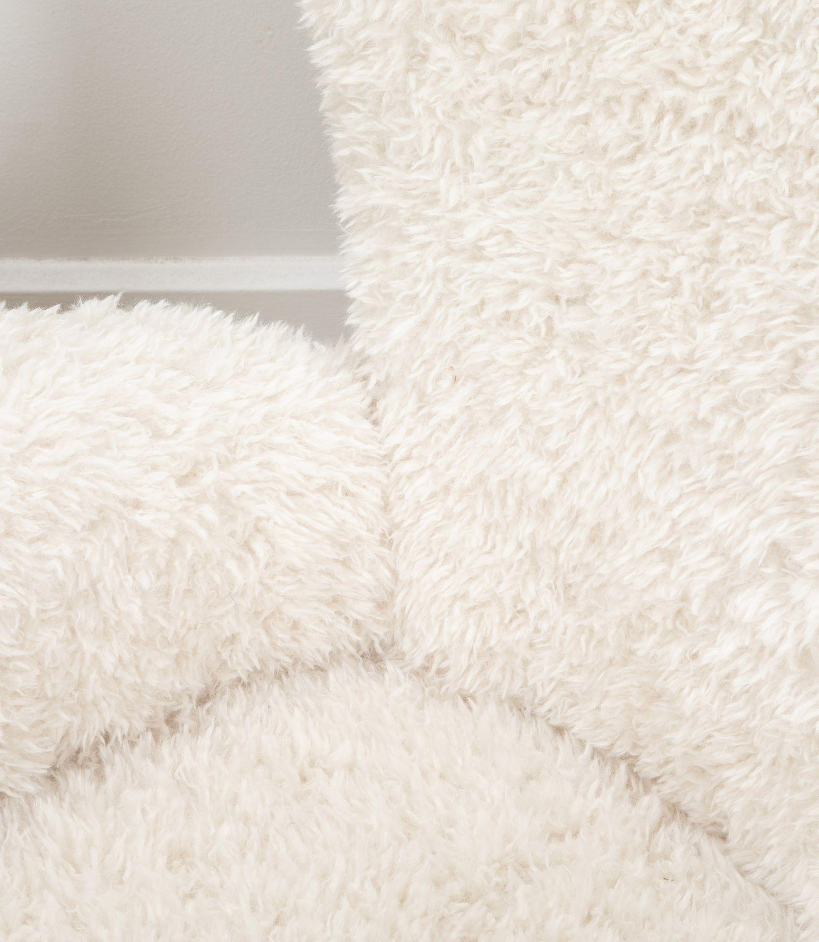 Contemporary Italian White Faux Fur Armchairs For Sale 4