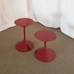 Contemporary Italian Zanotta Red or White or Orange Glossy Lacquer Coffee Table