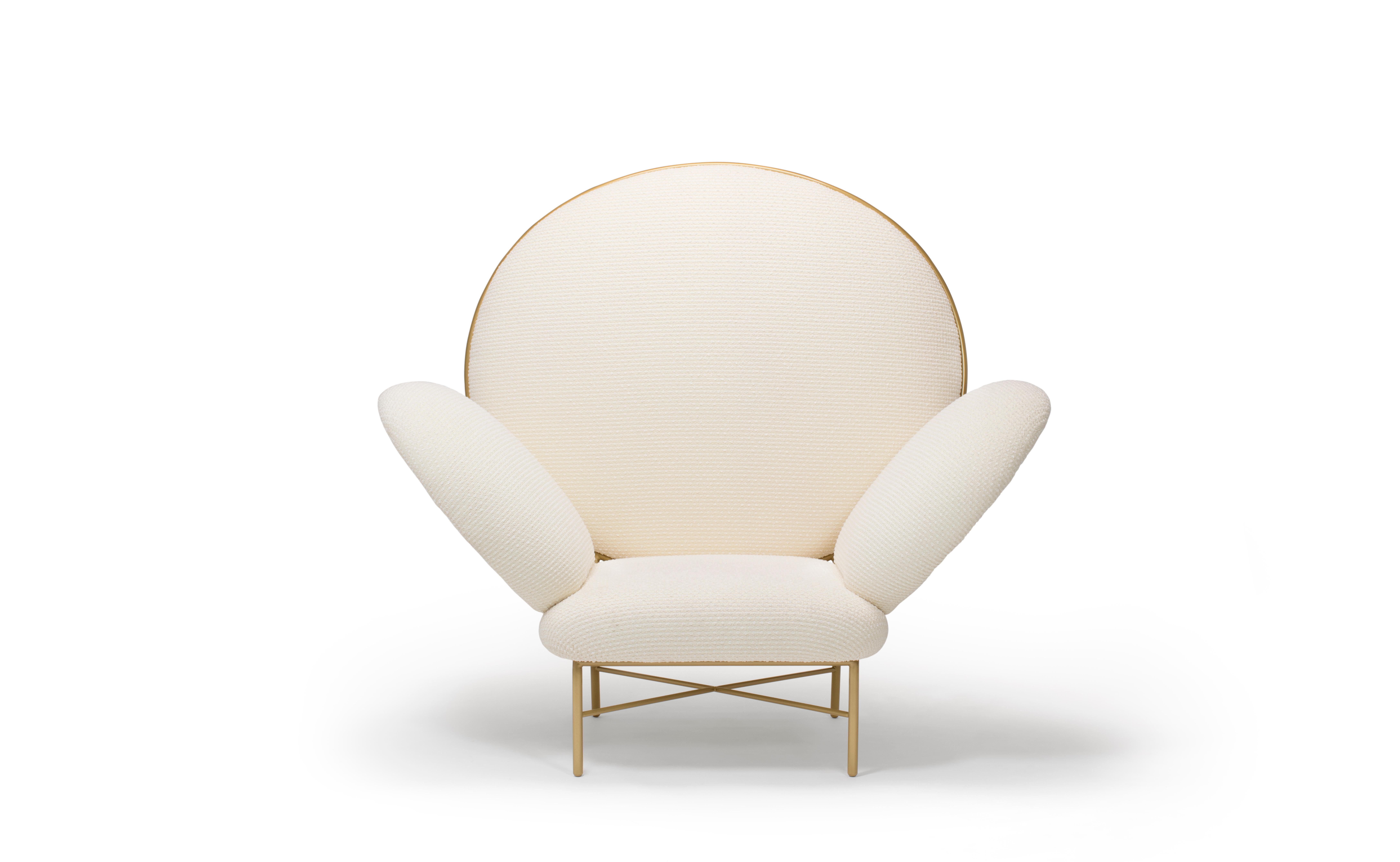 Zeitgenössischer elfenbeinfarbener gepolsterter Sessel, Stay Sessel von Nika Zupanc für Se (Moderne) im Angebot