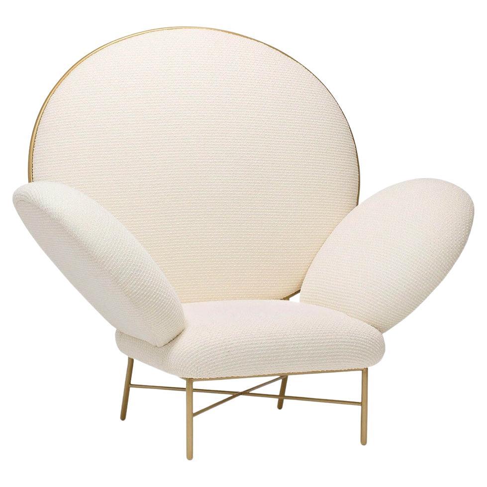 Contemporary Ivory Upholstered Armchair, Stay Armchair by Nika Zupanc for Se