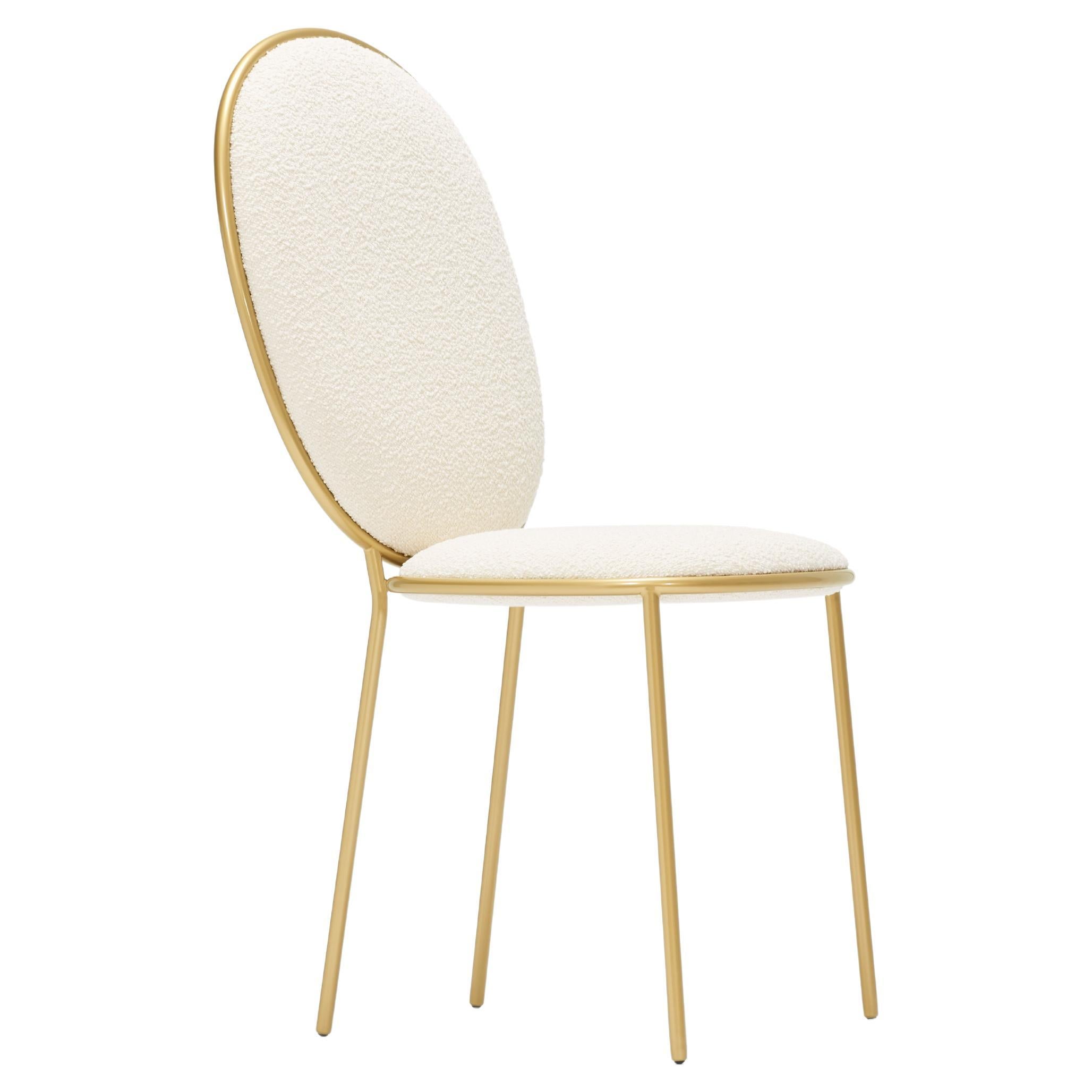 Contemporary Ivory Upholstered Dining Chair, Stay by Nika Zupanc